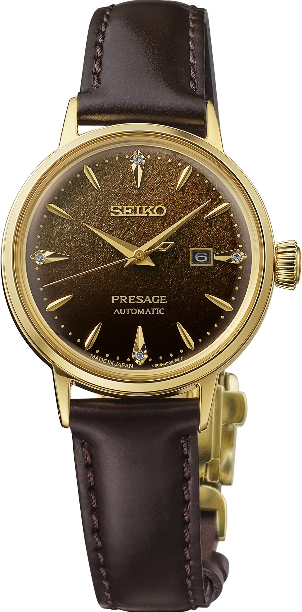 SEIKO PRESAGE 腕時計 ゴールド/ブラウン SRE020 – Seiko USA
