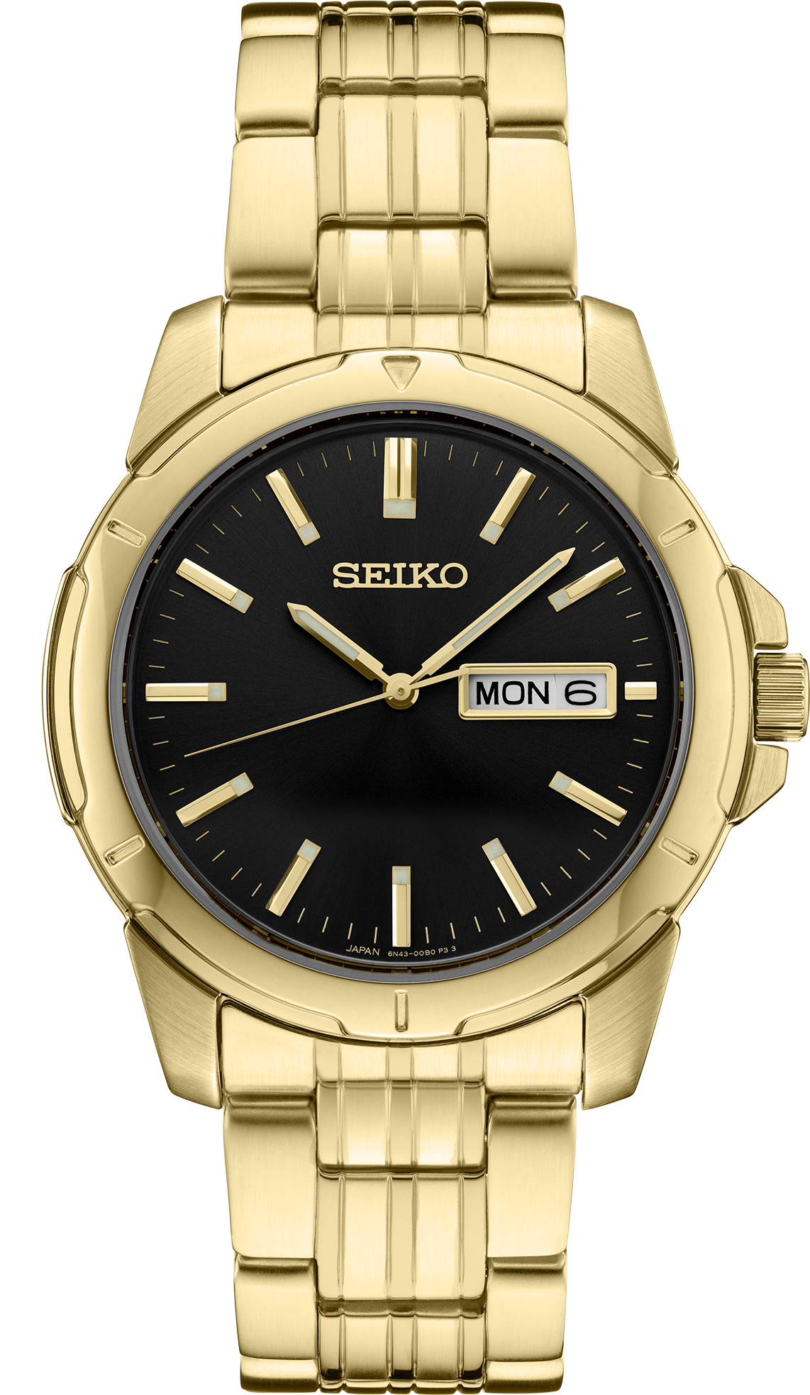 black and gold dress watch Essentials Collection – Seiko USA style_glam A 23.5mm case with Plus Size V-Neck Floral Primary colour:Baby Blue