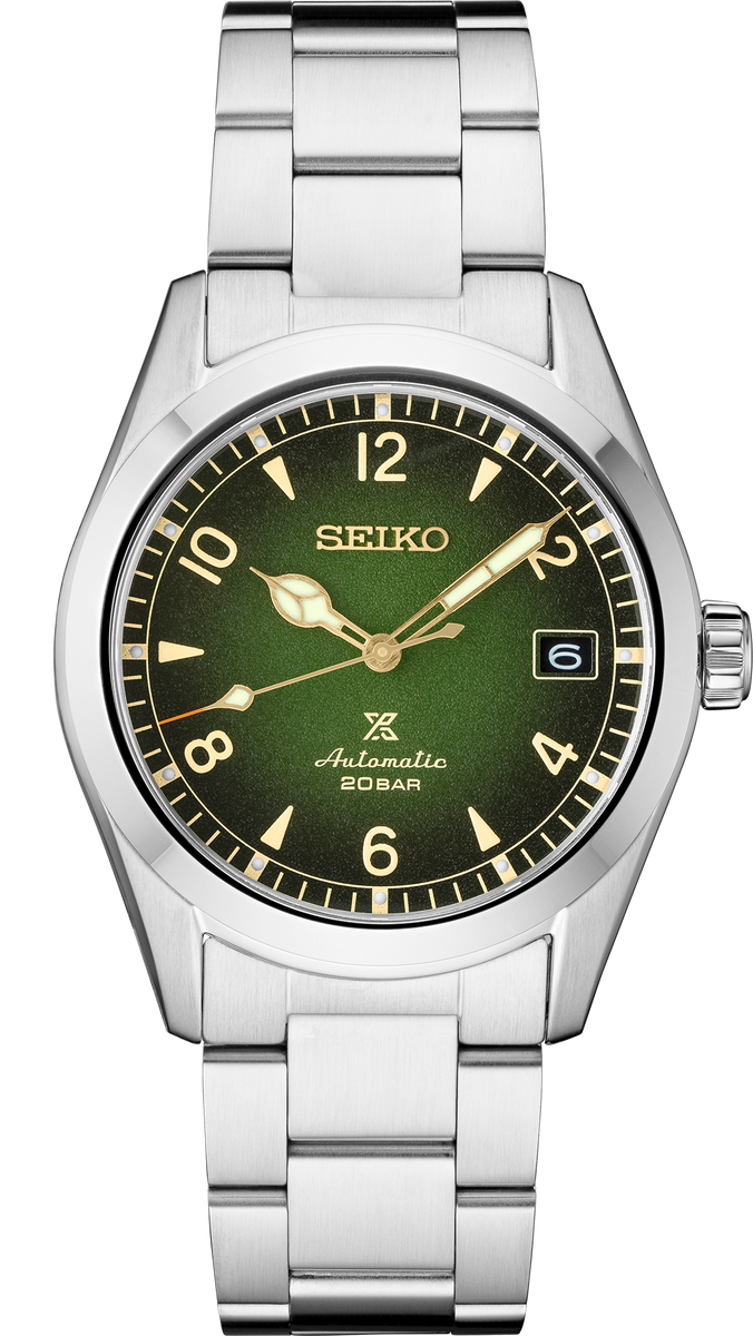 Seiko green dial automatic alpinist discount