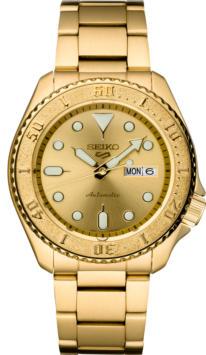 Seiko 5 sports gold watch discount