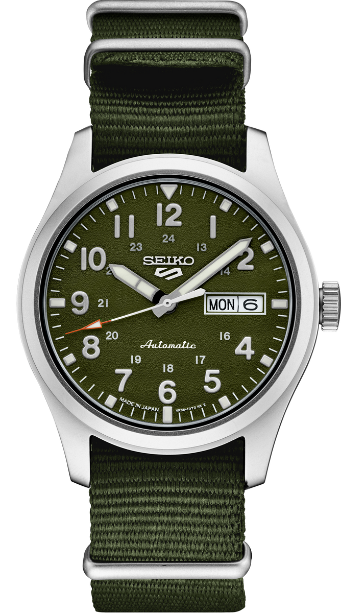 Seiko green top military watch