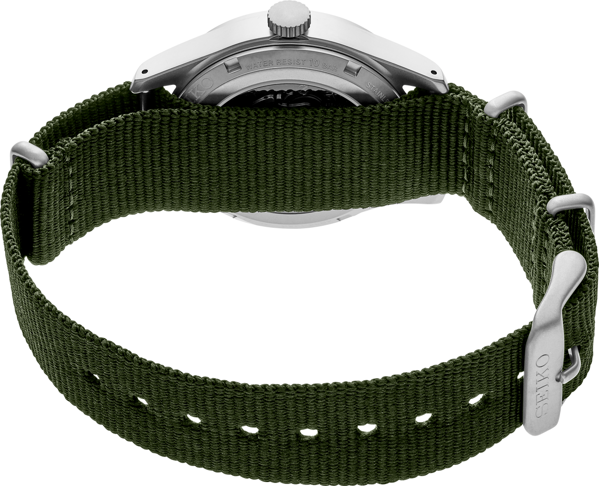 Seiko green online military watch