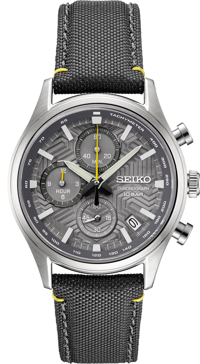 Seiko 2024 chronograph leather