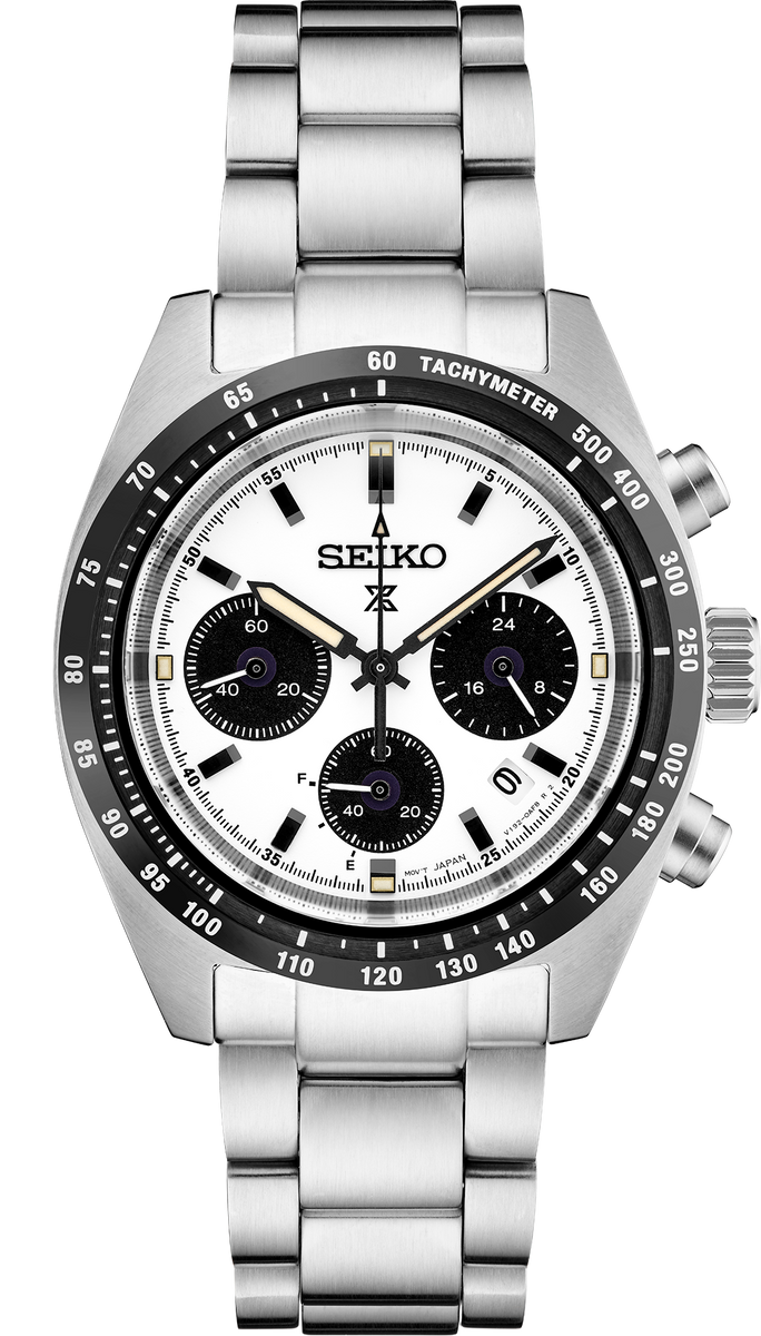 Seiko chronograph white dial best sale