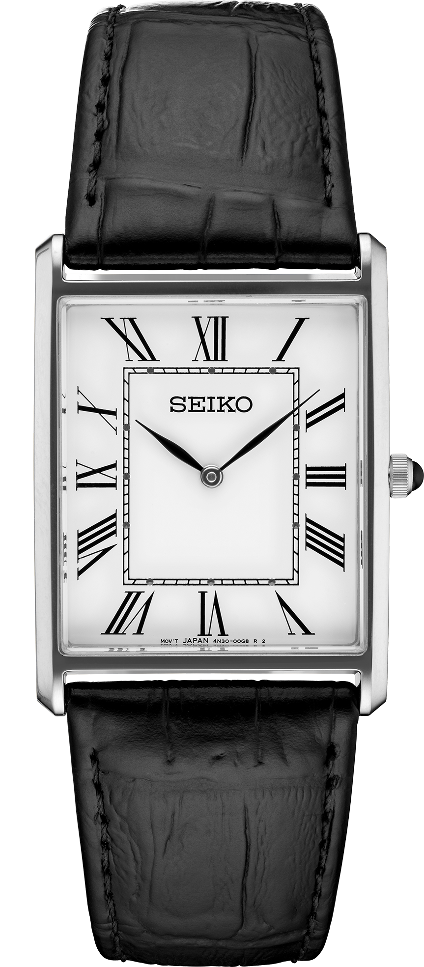 Seiko SWR049 Essentials White Dial Leather Strap Watch Seiko SWR049 Essentials White Dial Leather Strap Watch