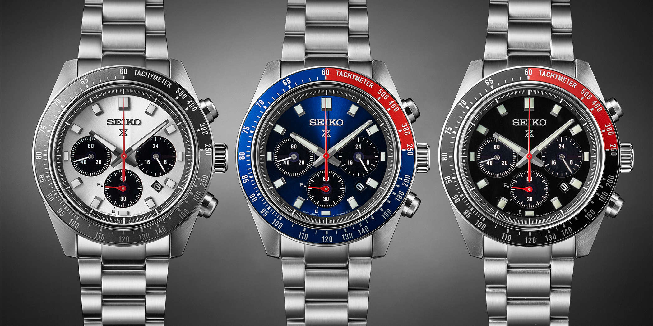 Shaped by heritage. Powered by light.  The Prospex Speedtimer Solar Chronographs.