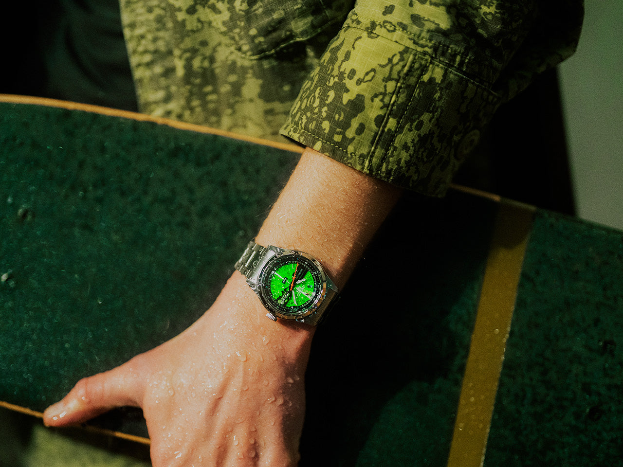 SEIKO HUF 腕時計 グリーンダイヤル Seiko 5 Sports introduces a limited-edition collaboration model