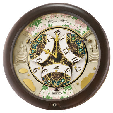 希少品　Melody in Motionシリーズ 手塗り 磁器 置時計 Melodies In Motion Clock QXM391NRH – Seiko USA