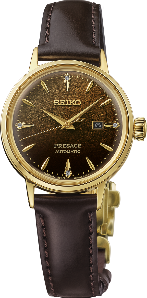 SEIKO PRESAGE 腕時計 ゴールド/ブラウン SRE020 – Seiko USA