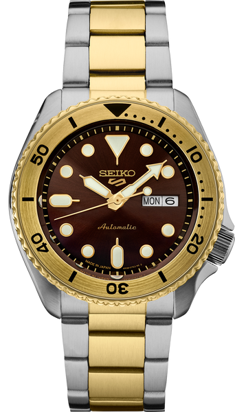 Seiko 5 Sports Time-Sonar Watch with Blue See-Thru Dial #SRPJ45