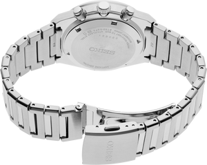【HOROSCOPE】シブがき隊 CBS SONY 32DH578 SEIKO Men's Watch Chronograph Quartz White Dial Stainless