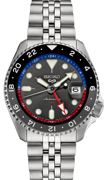 Seiko 5 Sports Automatic Watch with Sunburst Blue Dial and 28mm