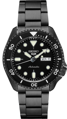 Seiko 5 sports black dial discount