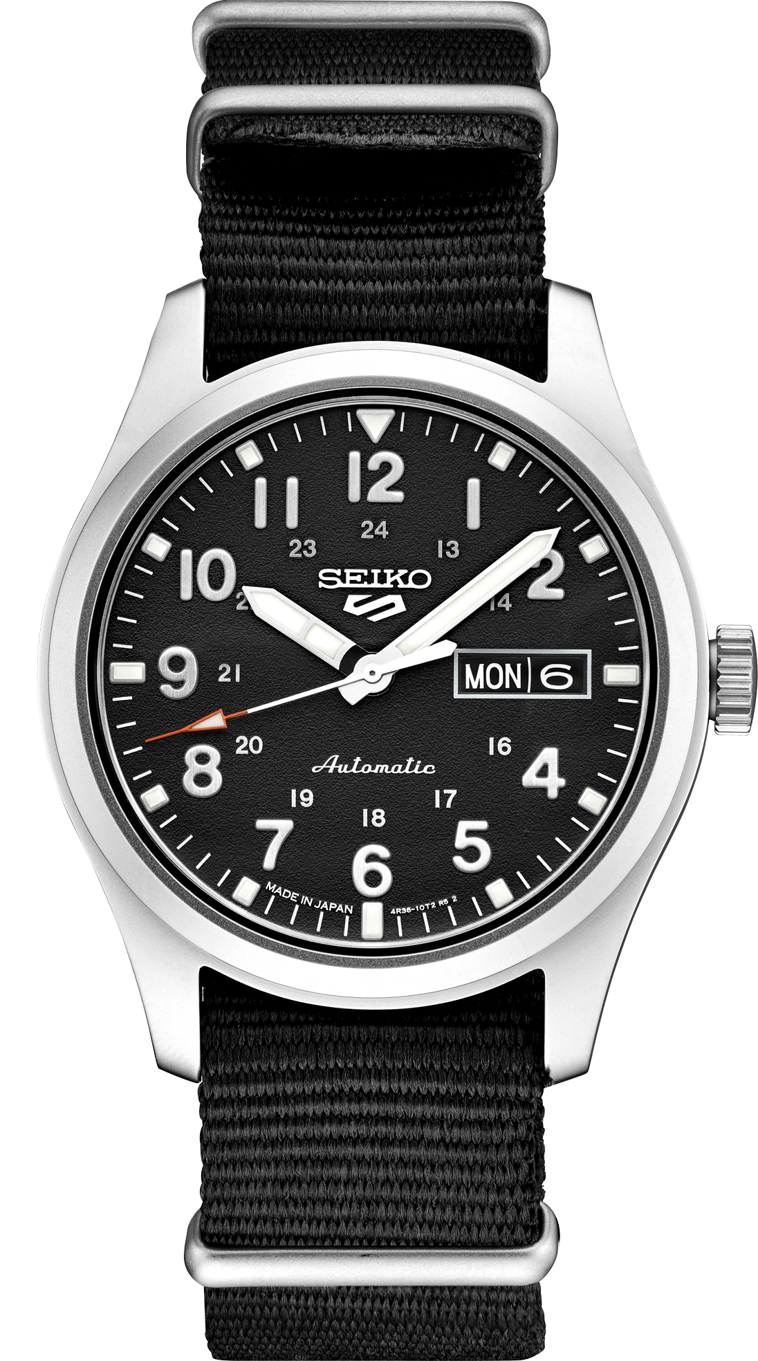 Rare Seiko 5 Sports Automatic 100M 4R37-00G0 Black Dial Date