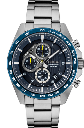 Seiko blue best sale dial chronograph