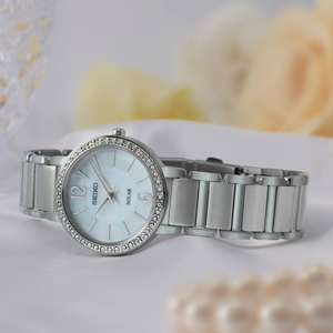 アナログ腕時計 SEIKO | Solar Mother of Pearl Dial Ladies Watch SUP467 SUP467 – Seiko USA