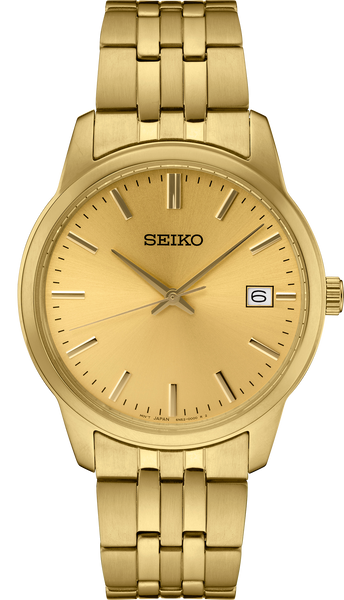 Reloj Seiko Sur034 Hombre Dorado Sumergible Acero Garantía